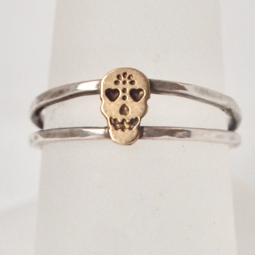 Sugar skull, stacking ring